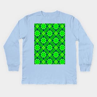 Curtain of light Aurora pattern. Kids Long Sleeve T-Shirt